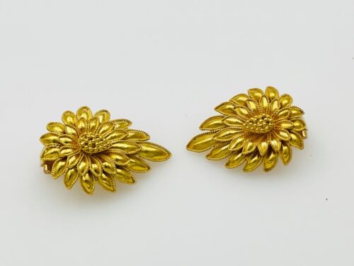 Designer Lalaounis 18K Yellow Gold Earrings Estate from Greece - Picture 2 of 6