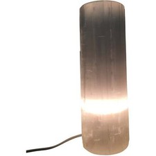 Selenite Crystal Healing Stone Flat Top Lamp