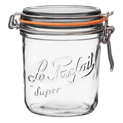 Super Terrine - 750ml French Glass Canning Jar w/Straight Body Airtight Rubbe...