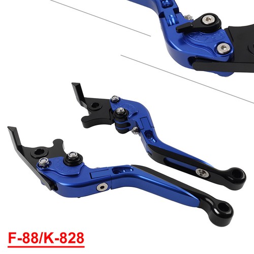 Leva frizione freno estensibile blu per Kawasaki Z1000 07-16 ZX6R 636 07-18