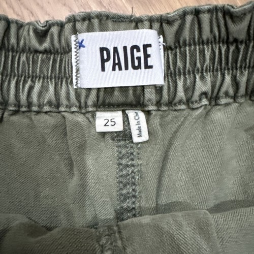 Paige Christy pantaloni con coulisse vintage verde costiero taglia 25 $367 - Foto 5 di 7