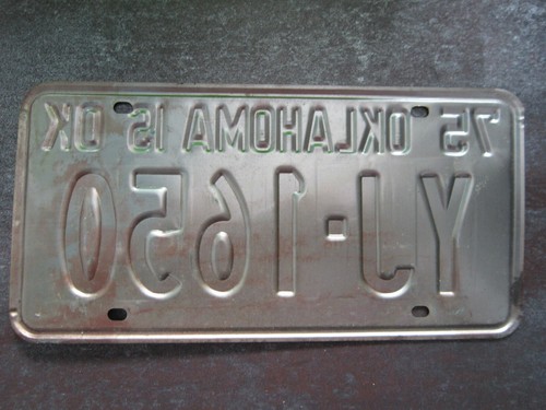 Oklahoma (YJ1650) American License Number Plate Collecting Craft Hobby - Picture 2 of 2