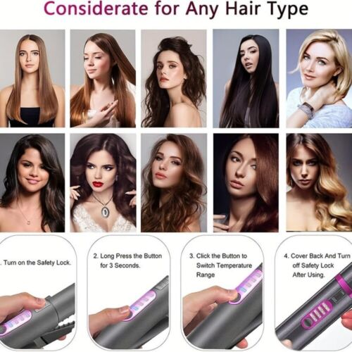 2 in 1 Cordless Hair Straighteners Curler Travel Mini Hair Straighten Portable - Picture 3 of 16