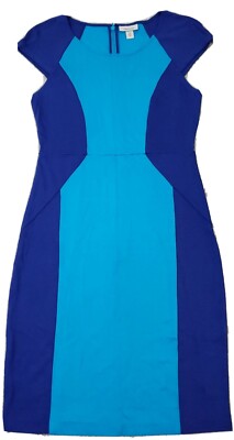 Ambar~Woman Size XS~Blue/Purple Colorblock Summer Dress Stretch.