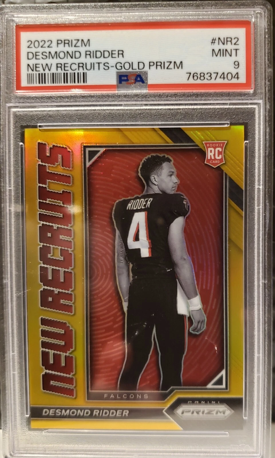 Desmond Ridder Panini Prizm New Recruits #NR2 Gold Prizm