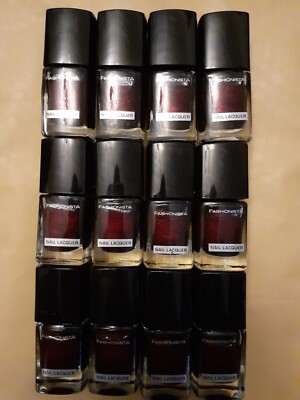 fashionista Nagellack Lack Farbe Ruby Hausschuhe (Rubin) 12er Pack 