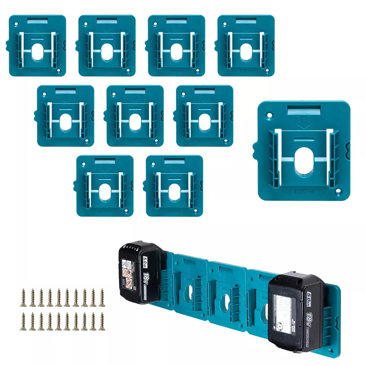 10 Pack Battery Holder for Makita 18V BL1830 BL1860 Battery