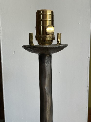 Christopher Thomson Hand Hewn Wrought Iron 20" Simply Sante Fe Table Lamp - Picture 4 of 12