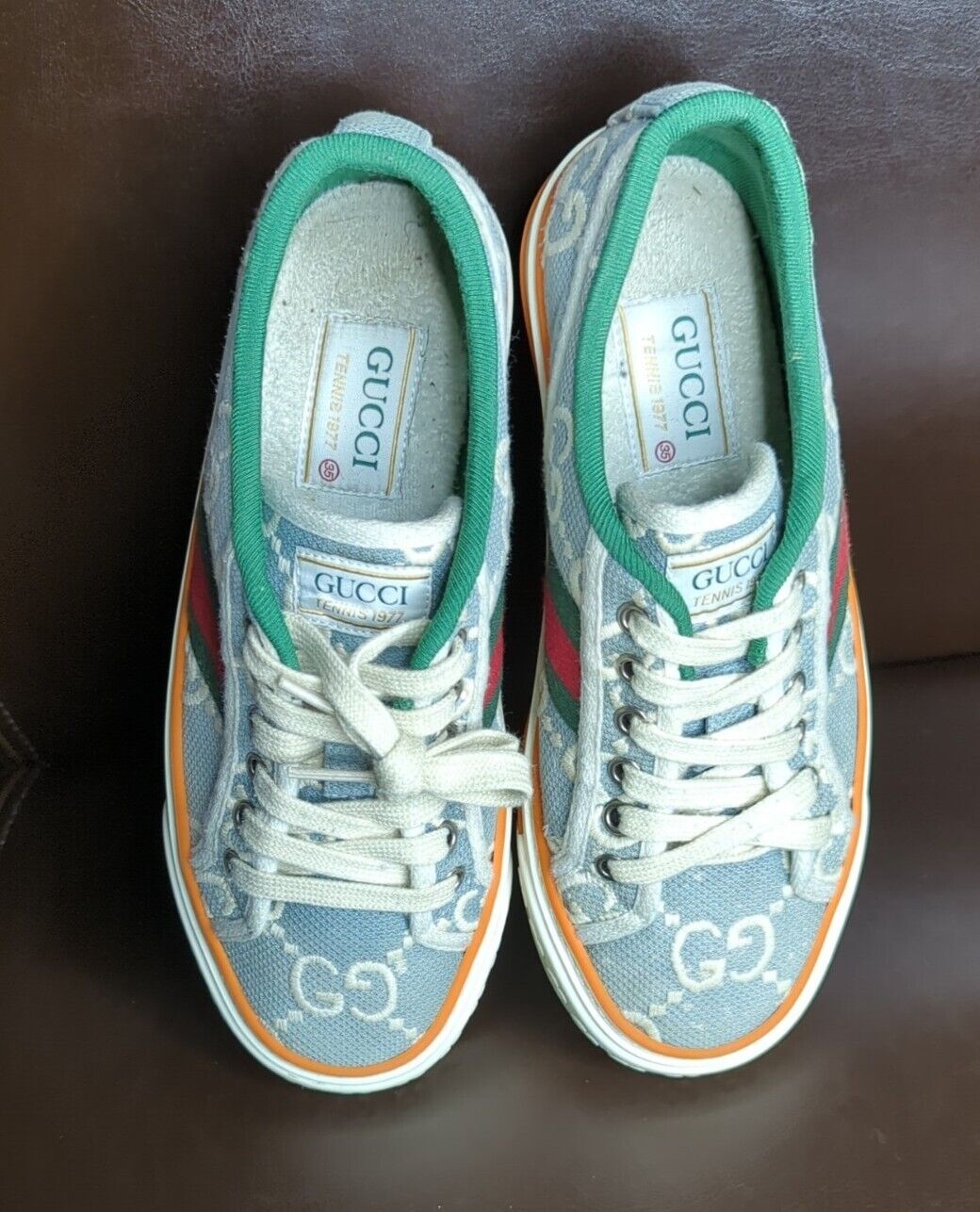 Gucci Tennis 1977 Light Blue Cotton Size 35 US 5 … - image 3