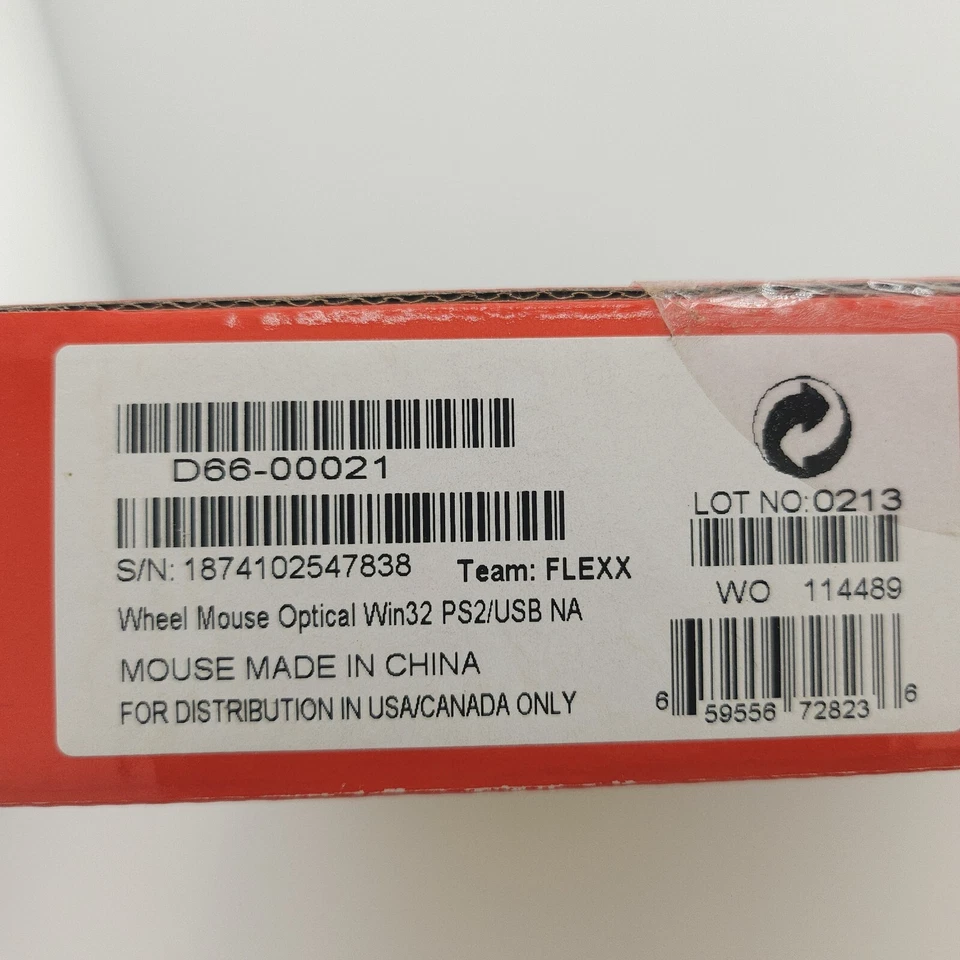 Vintage 2001 Microsoft Wheel Mouse Optical - White - Model X08-40764 New Sealed - Image 4 of 4