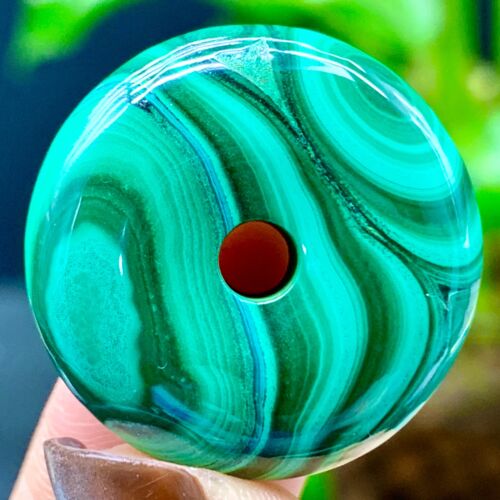 10GNatural Gloss Malachite Stone Transparent Round Pendant Mineral Sample - Picture 3 of 17
