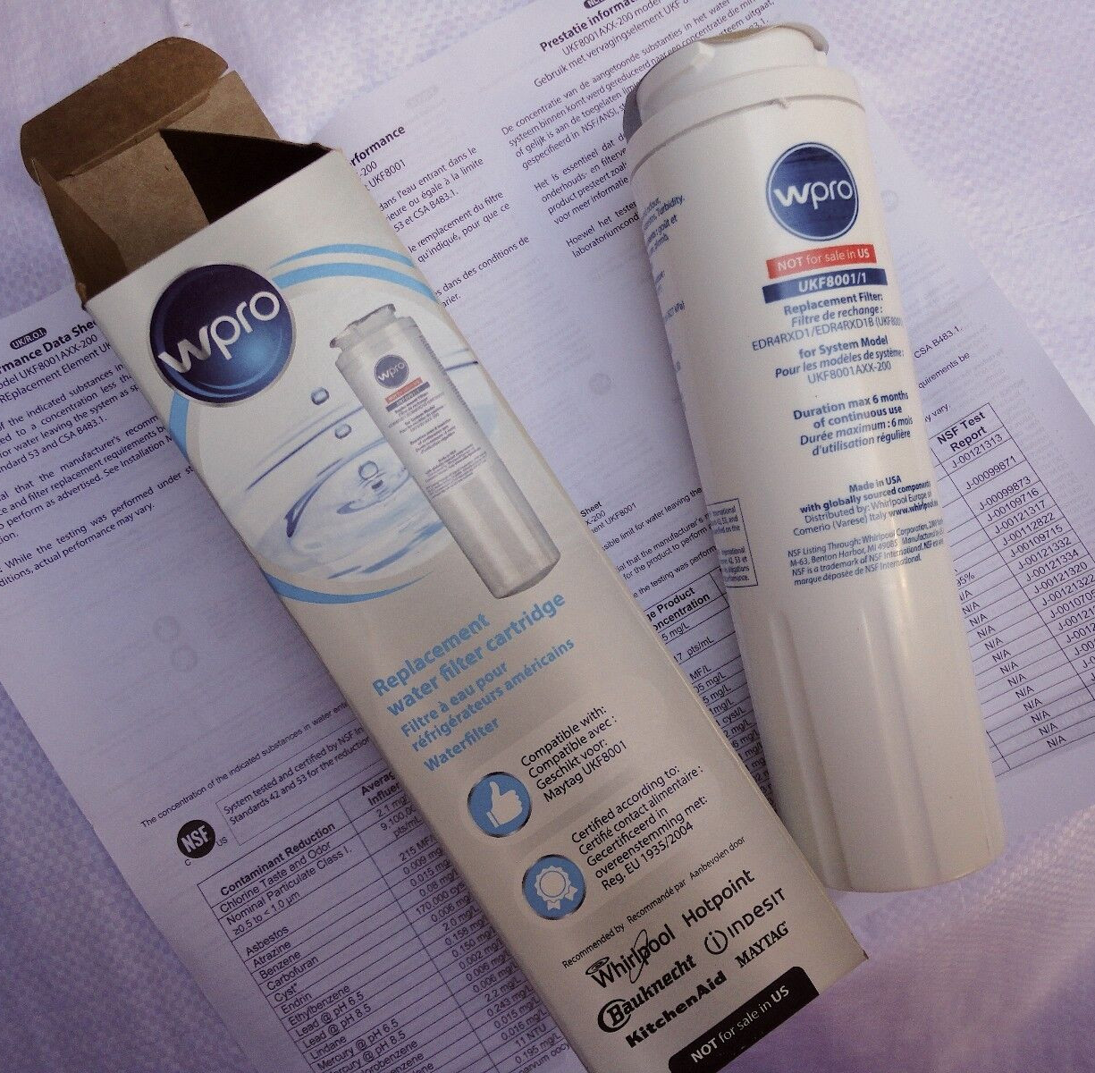 fridge filter, water filter, for Amana, Admiral, Maytag, Wpro, UKF8001 UKF8001/1