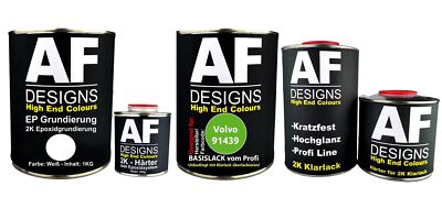 FÜR Volvo 91439 Green Apple 3.7L Autolack SET 2K Epoxid Grundierung Klarlack