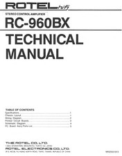 Service manual for Rotel RC-960 BX