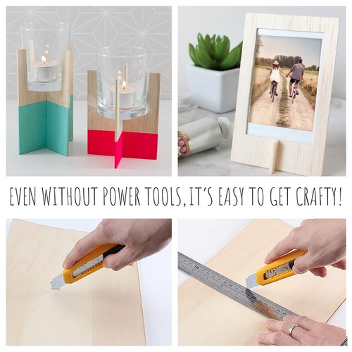 14PCS Unfinished Wood Balsa Wood Sheets Basswood Thin Craft Wood Board MDF DIY - Afbeelding 3 van 9