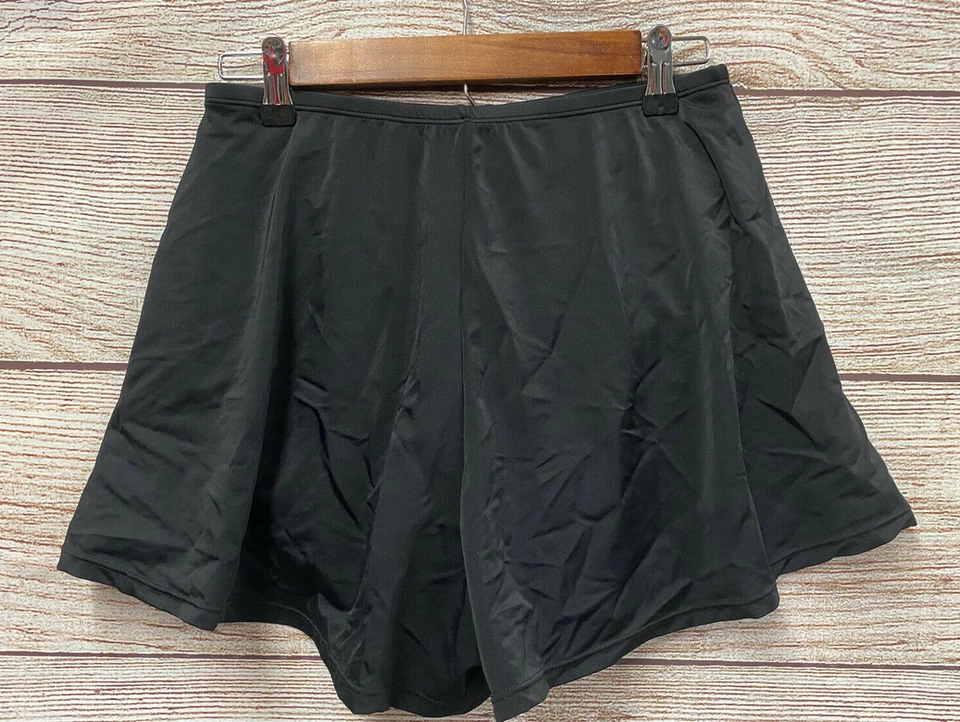 Fit 4U Tankini Swim Womens Size 10 Purple Blk Hip Thinning Shorts Swimsuit New - Image 4 of 4