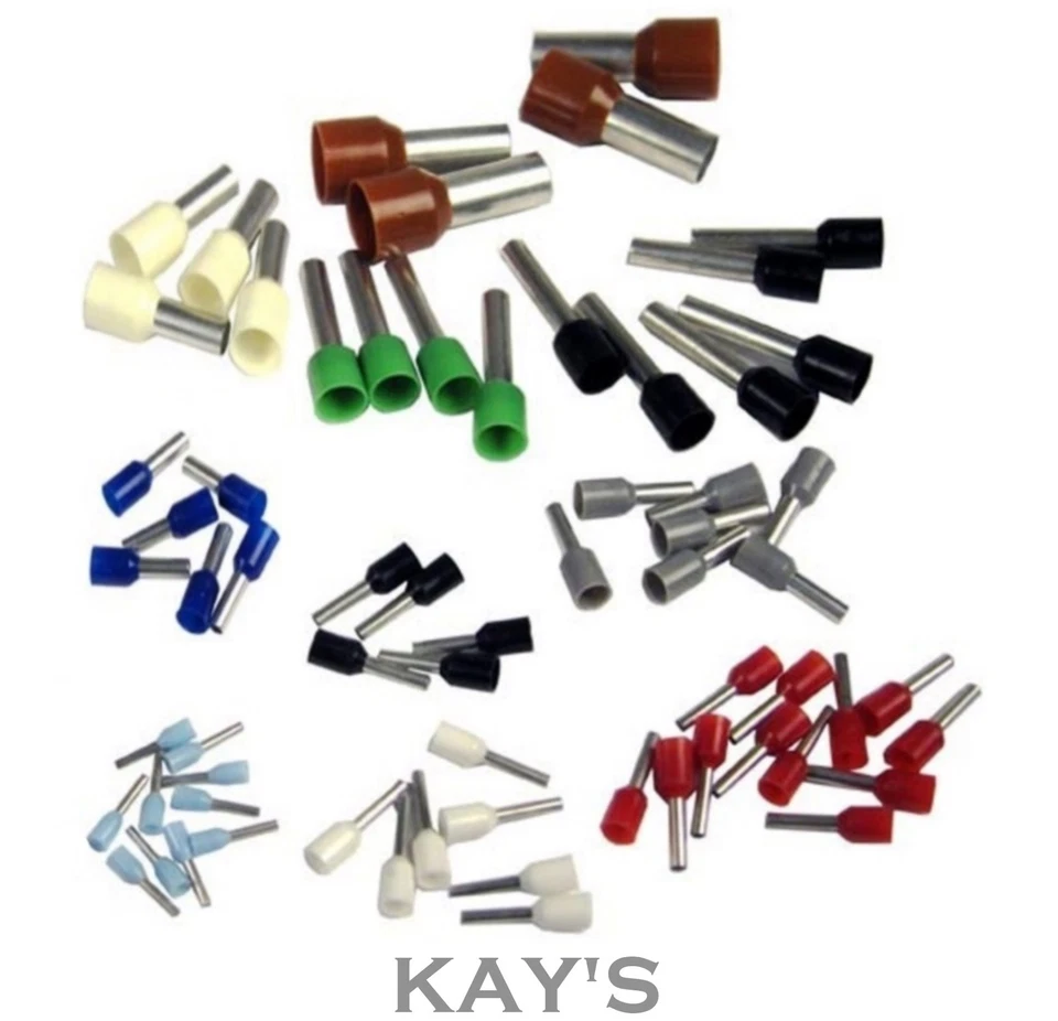 CORD END FERRULES SINGLE CABLE ENTRY WIRING BOOTLACE TERMINALS 0.25mm² - 16mm² - Image 2 of 4