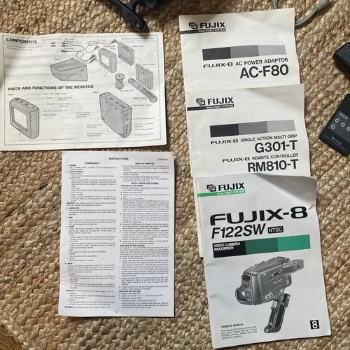 Vintage Camcorder Bundle FUJIX-8 F122SW Video Recorder NTSC RadioShack For Parts image 2