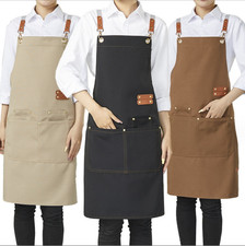 PLAIN KITCHEN APRON CHEFS CATERING WHOLESALE COOKING BBQ BUTCHER CRAFT BAKING-UK