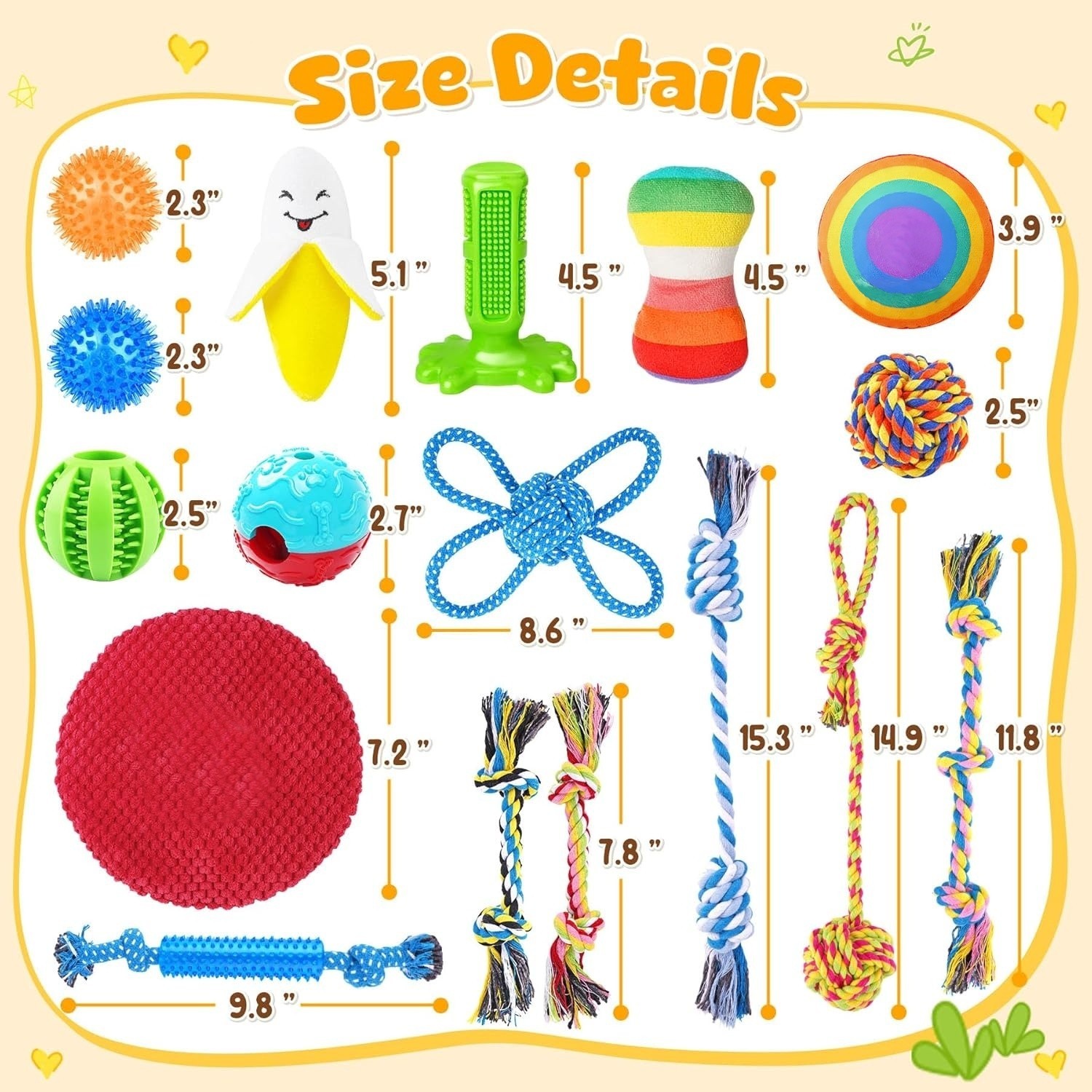 Puppy Toys Rope Toys Braided Rope Chew Play Toys Teething Toys