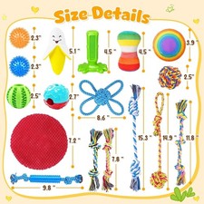 25pcs Dog Toys Puppy Toys Rope Toys Braided Rope Chew Play Toys Teething Toys