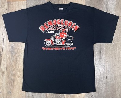 VTG AMERICAN RED CROSS 2005 Ride For A Life Poker Run Hemoglobin T-Shirt Mens XL