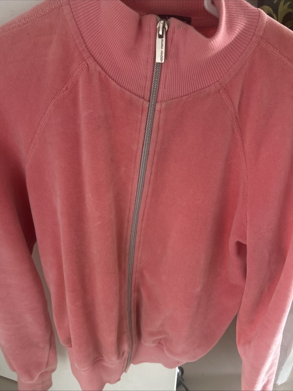 BEBE pink Collared Full Zip Long Sleeve Jacket for Women