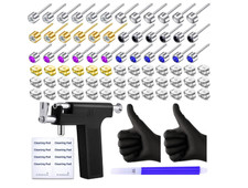 Kit De Perforacion Juego Pistola De Hacer Aretes Oreja Maquina Perforar Oidos