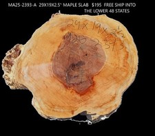 Maple Slab  Live Edge  River Table  DIY  Resin Slab  MA25-2393