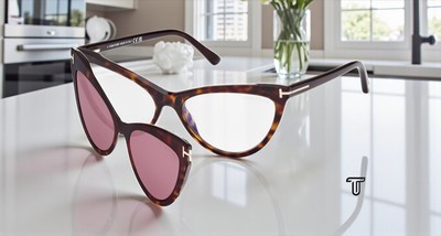 Tom Ford FT5896 B 052 Plastic Dark Havana 56 mm Women's Eyeglasses