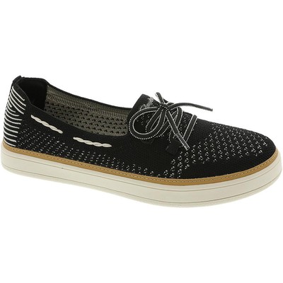Skechers Womens Coastal Drive Black Moccasins Shoes 6.5 Medium (B,M) BHFO 3082