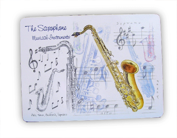 Saxophone Placemats - Music Gift - Gift for Saxophone Player