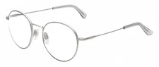 American Optical AO-1002 Designer Reading Glasses Matte Silver Clear Round 51mm