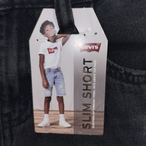Levi’s Boys, Black Slim Short, 8 Regular W24, 5 Pocket - Picture 6 of 6