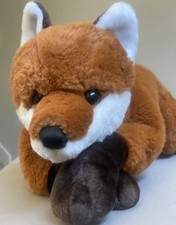 FAO Schwarz Red Fox Plush 17  Realistic Floppy Stuffed Animal Weighted Paws