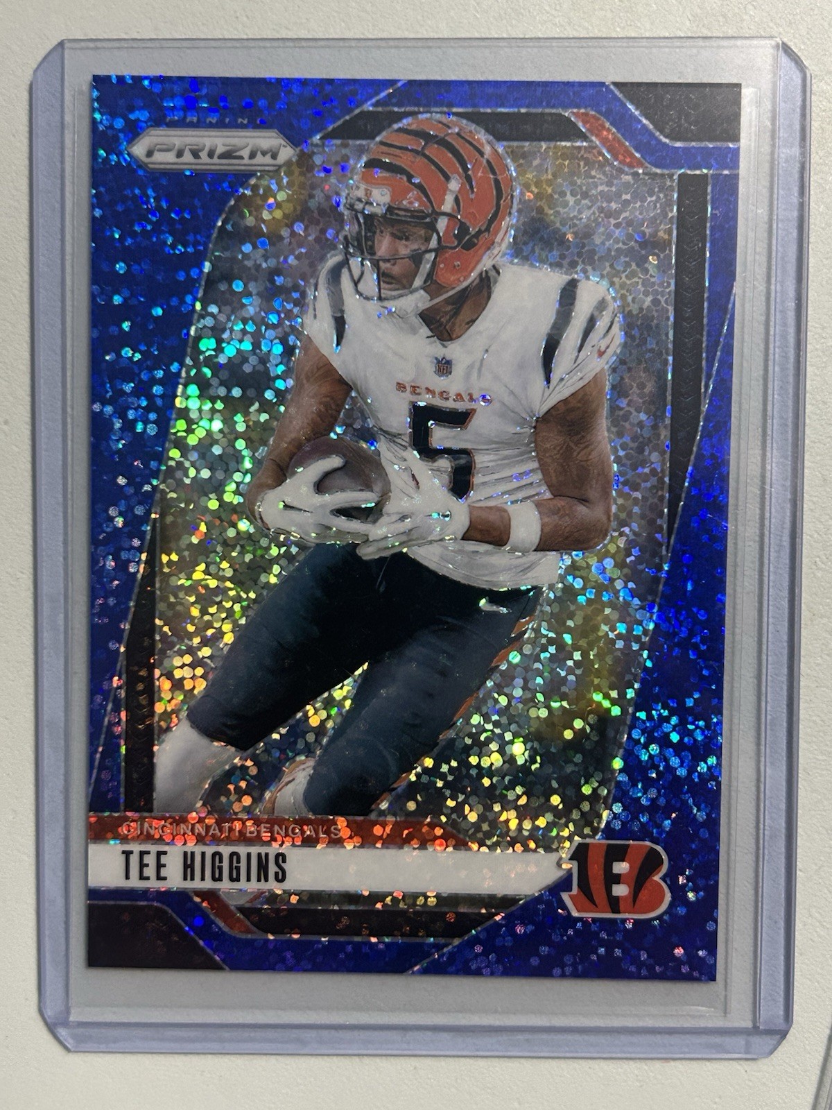 2024 Panini Prizm Blue Sparkle Prizm /96 Tee Higgins #58