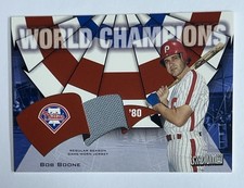 2001 Topps Stadium Club World Champions Bob Boone Relic 