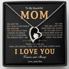 To My Beautiful Mom Necklace, Mom Gift, Mom Birthday Gift from Son, Love Gifts