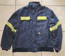 Carhartt FR FRJ020 DNY Flame Resistant Bomber Safety Jacket 3XL Navy Made In USA
