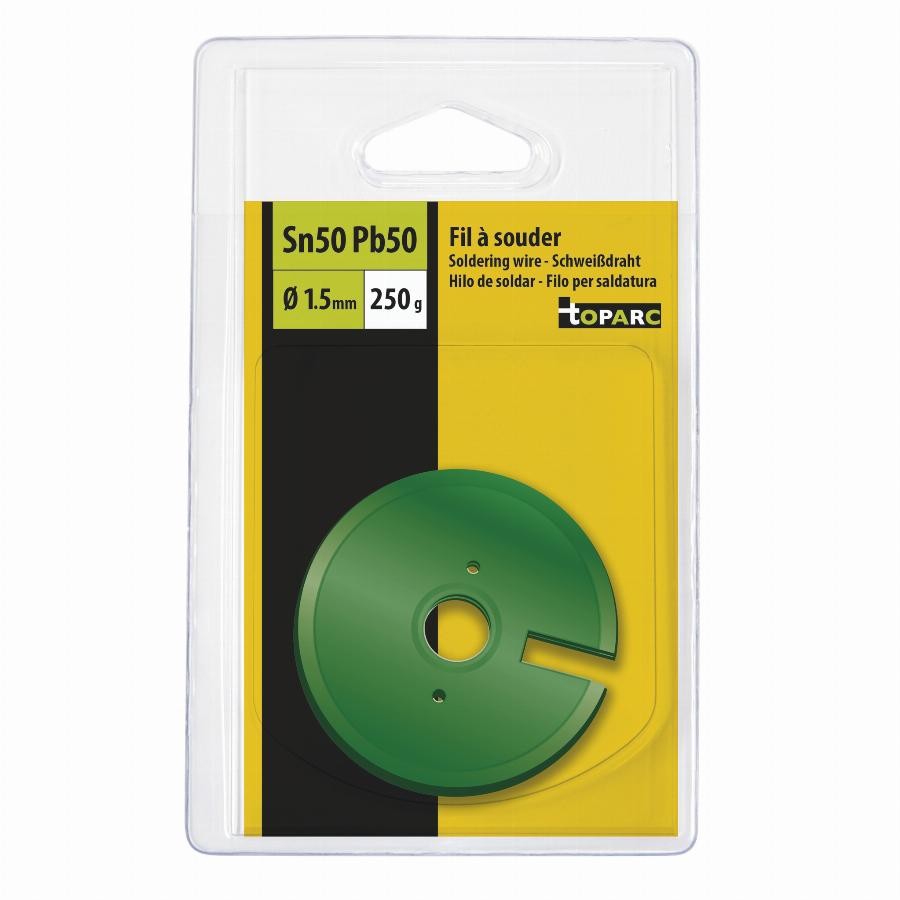 Fil étain GYS 50% diamètre 1.5 mm bobine 250g soudure électricité 047129