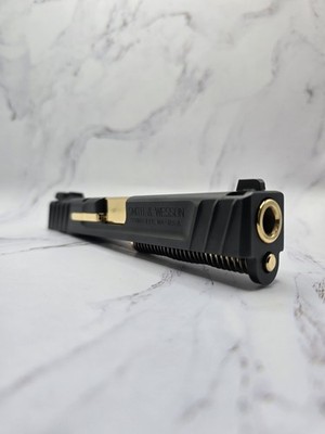 Smith & Wesson SD9 Black 9MM Complete Slide   24K Gold Barrel, Extractor & Rod