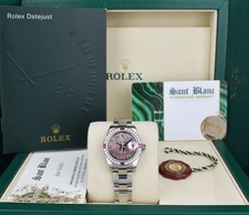 ROLEX 26mm Stainless Steel Datejust MOP Roman Dial Diamond Bezel 179160