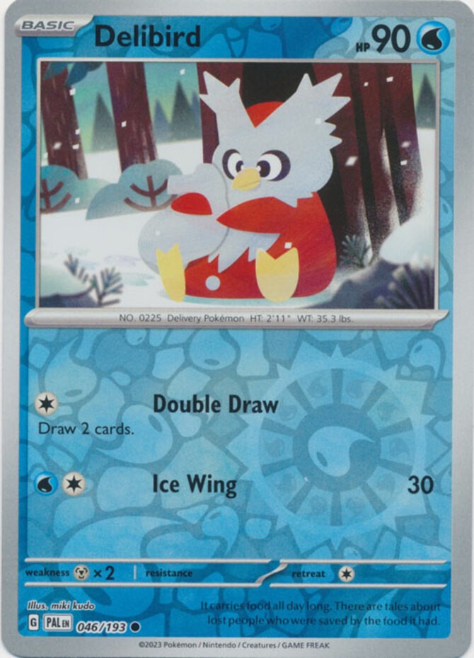 Delibird - 046/193 - Common - Reverse Holo - Near Mint