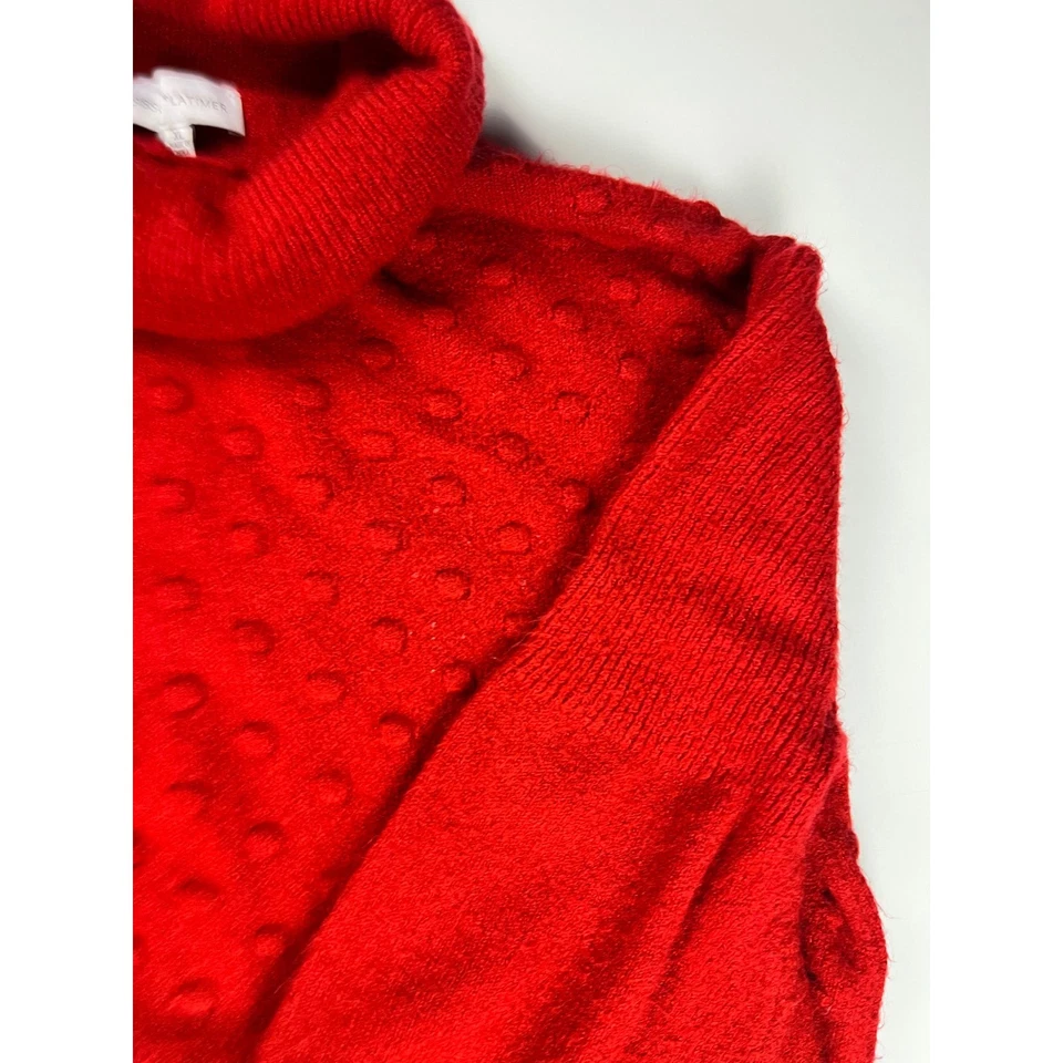 Suéter Gibson Latimer Rojo Cuello Alto Suave Tejido Punto Texturizado Manga Globo XL Foto 4 de 4