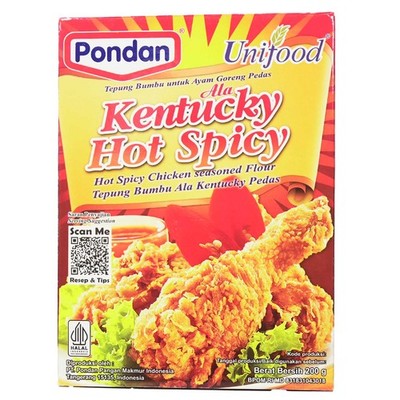 Pondan Kentucky Hot Spicy Chicken Mehl Tepung Bumbu 200g Paniermehl Panier Mix