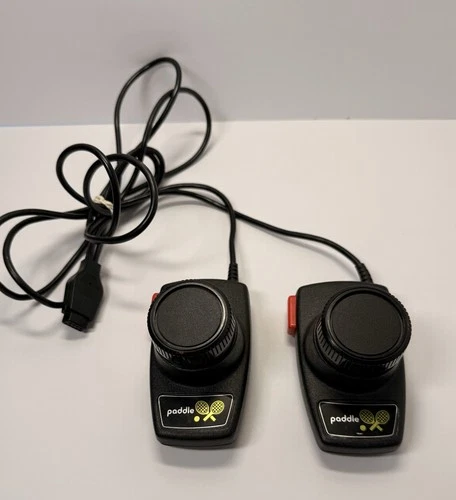 Atari 2600 Vintage Dual Pong Or Tennis Paddle UNTESTED Controllers