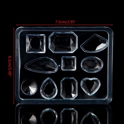 Fashion DIY Jewelry Resin Casting Molds Necklace Pendant Earrings Silicone Molds