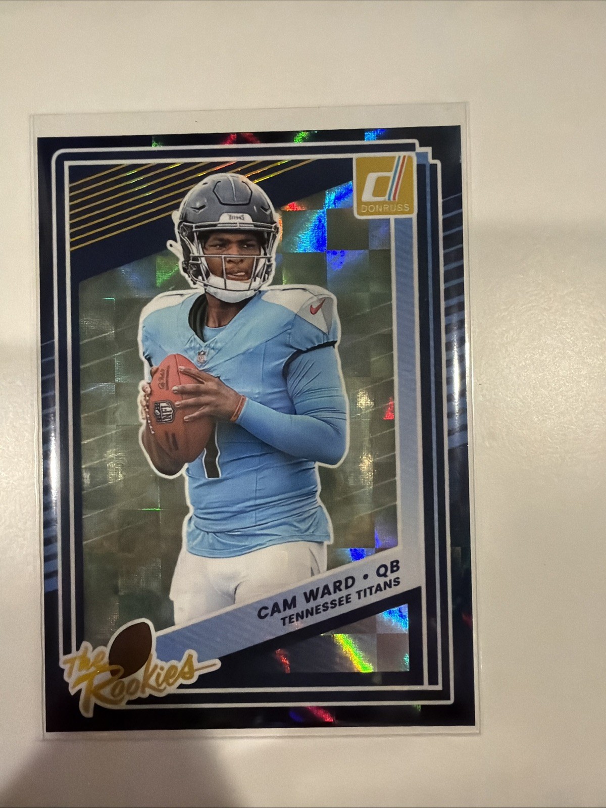 2025 Panini Donruss The Rookies Cam Ward #1 RC Holo Insert Tennessee Titans