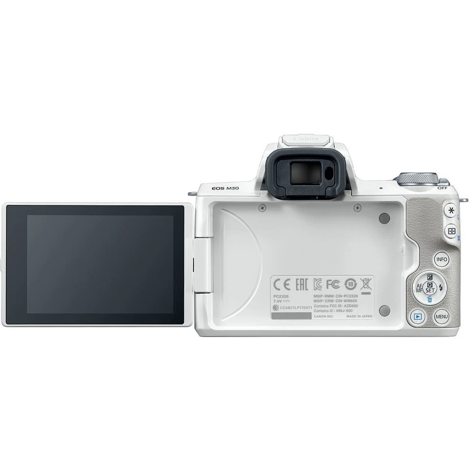 (Open Box) Canon EOS M50 Mirrorless Camera - White (Body Only) - Image 3 of 3
