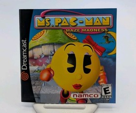 Ms. Pac-Man: Maze Madness Sega Dreamcast Game Disc & Manual Only Tested